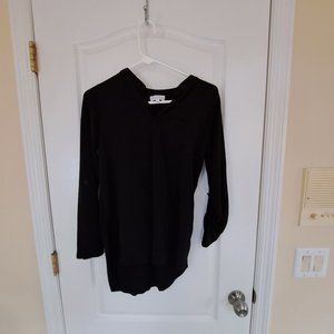Joseph A size small roll tab black shirt, mixed materials